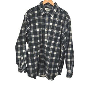 Vtg Fieldmaster Plaid‎ Wide Wale Corduroy Button Shirt Mens XL Cotton Gorpcore